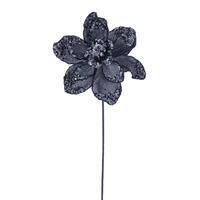 Vickerman 17.5" Artificial Iced Poinsettia Stem 2/Bag