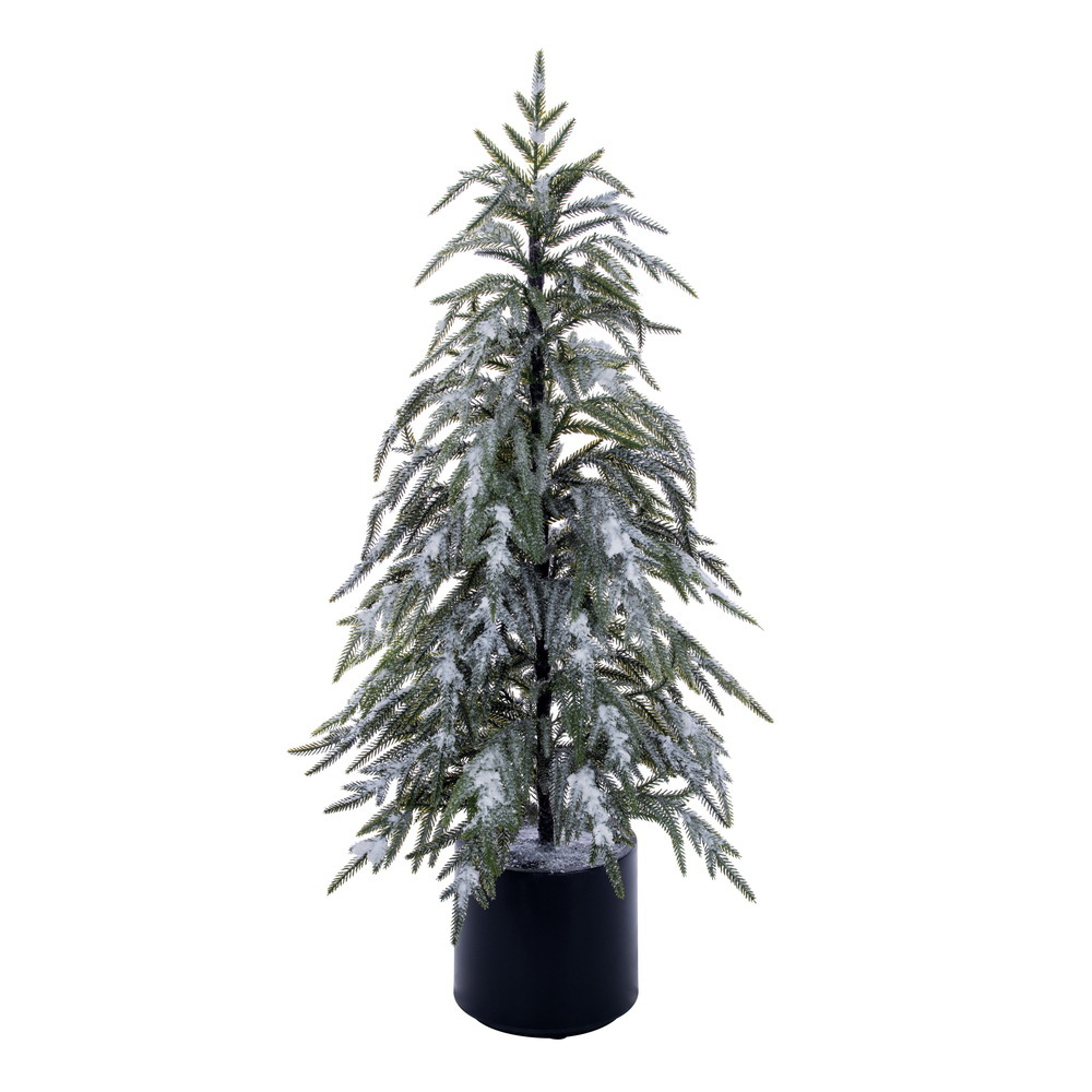 Vickerman Artificial Frosted Norfolk Pine Potted Tree