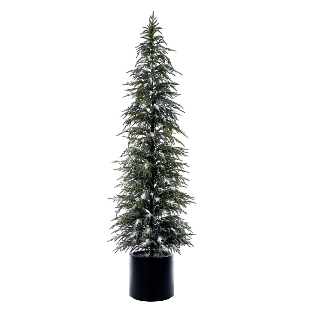 Vickerman Artificial Frosted Norfolk Pine Potted Tree