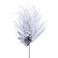 Vickerman Artificial Flocked Green Long-Needle Christmas Collection
