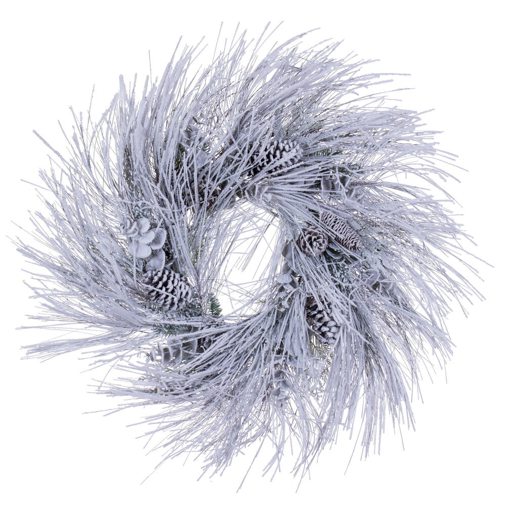 Vickerman Artificial Flocked Green Long-Needle Christmas Collection
