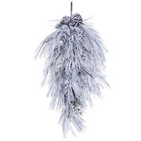 Vickerman Artificial Flocked Green Long-Needle Christmas Collection
