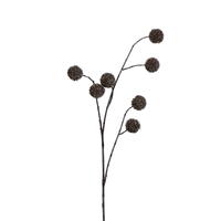 Vickerman Champagne Glitter Pom Pom Artificial Christmas Spray, 2/pk