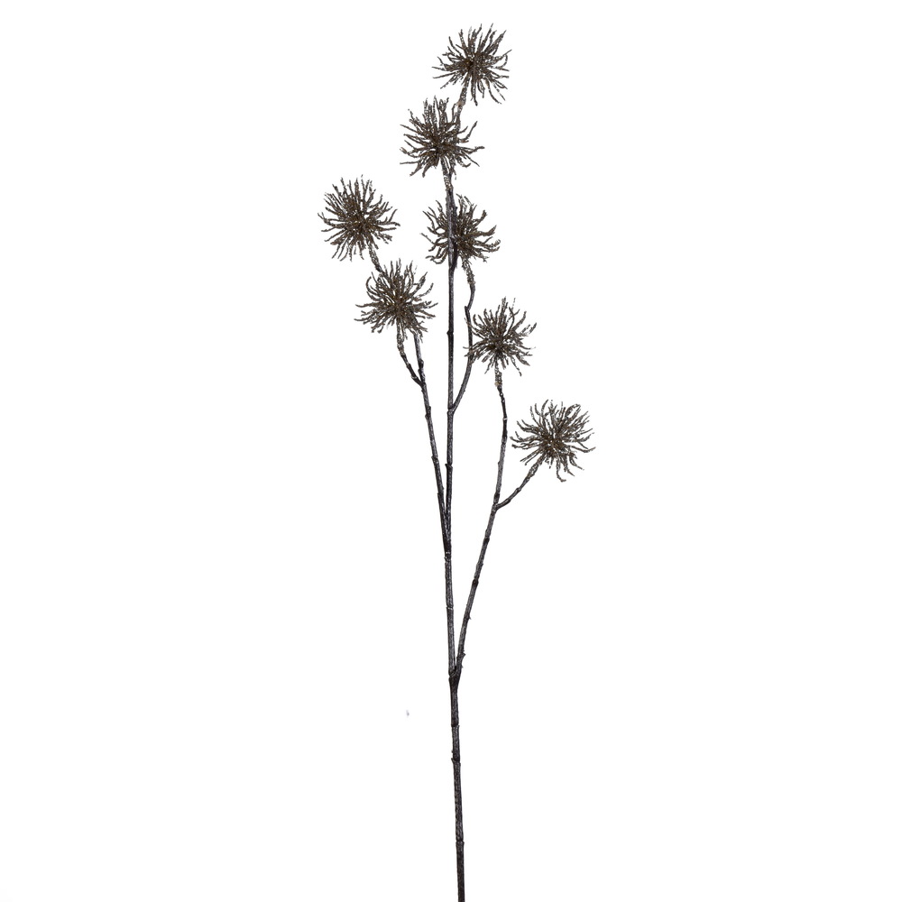 Vickerman Champagne Glitter Urchin Artificial Christmas Spray, 2/pk