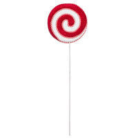 26" Red/White Velvet Lollipop 2 Asst/Set