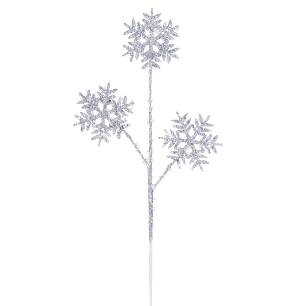 23" Sequin Snowflake Spray 2/Bag