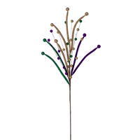 27" Mardi Gras Whimsical Spray 4/bag