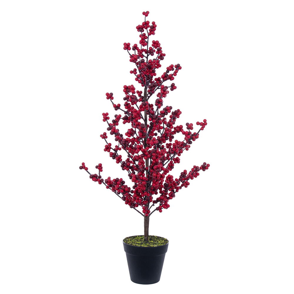Vickerman Potted Red Berry Tree