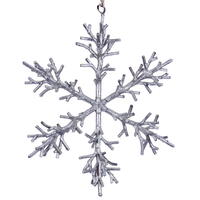 9" Silver Twig Snowflake Orn 3/Bag