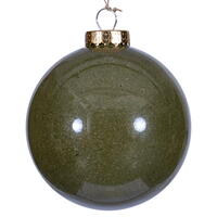6" Moss Green Ball Ornament 2/Bag