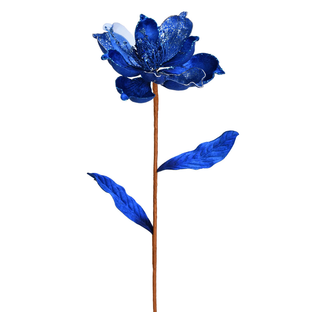 Vickerman 30" Glitter Magnolia Artificial Christmas Spray