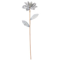 30" Silver Glitter Magnolia Spray 2/Bag