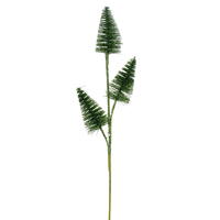 20" Green Glitter Cone Tree Spray 6/Bag