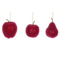 Vickerman 3.5"-4.5" Beaded Fruit Ornament Set