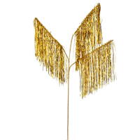 36" Gold Tinsel Icicle 3-Tip Spray 3Pk