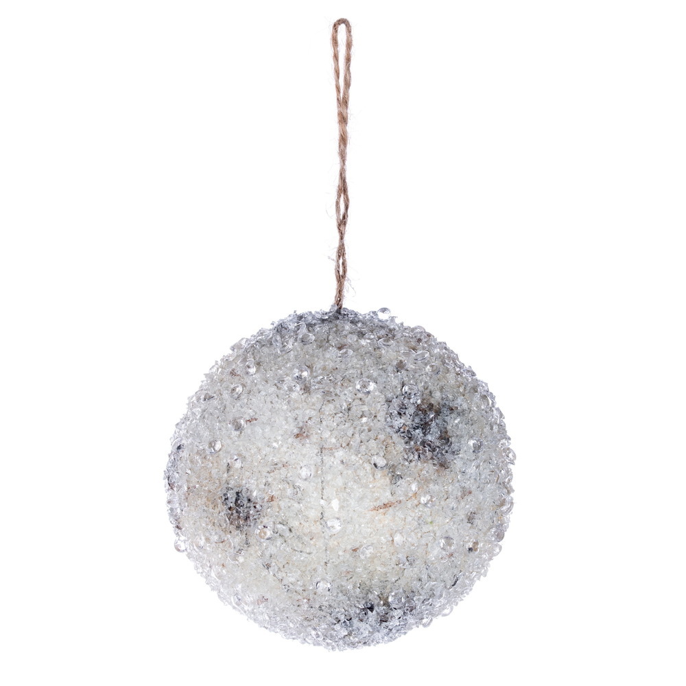 Vickerman Icy White Birch Ball Ornament