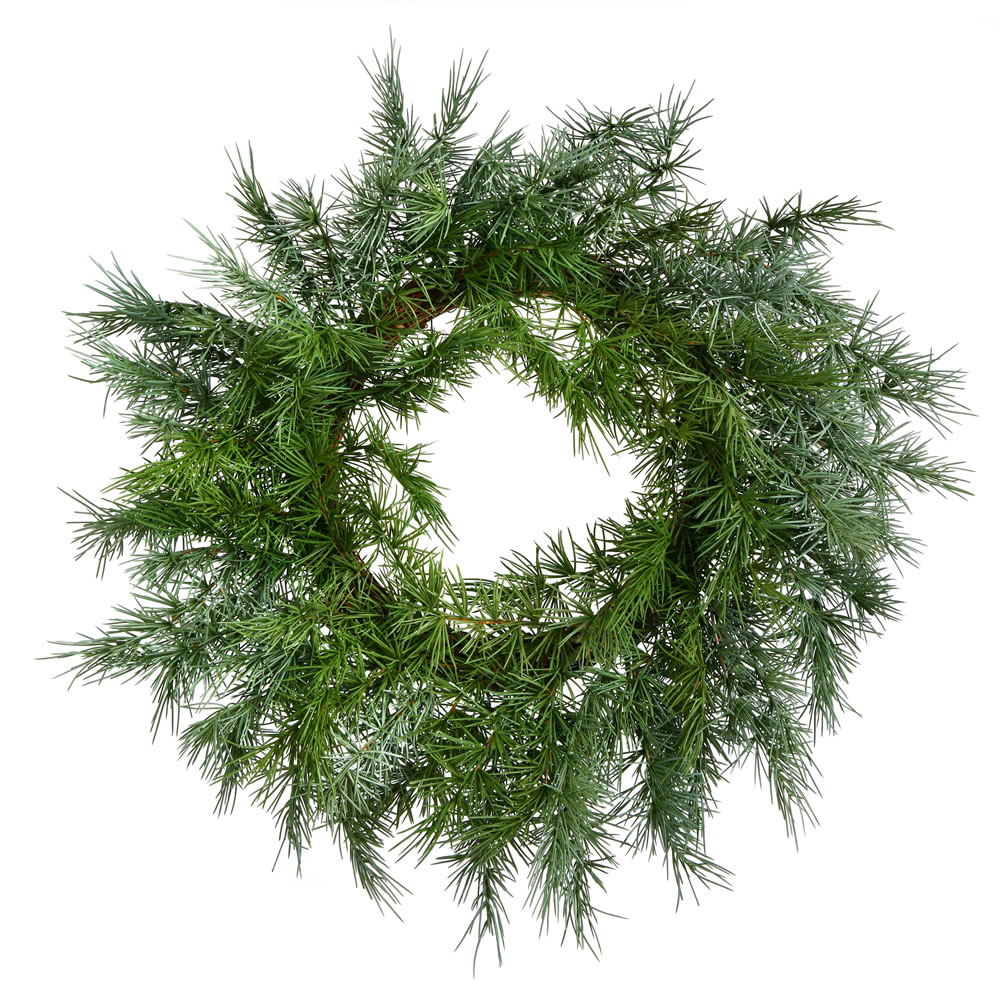 23" Green Woolsey Pine Wreath