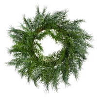 23" Green Woolsey Pine Wreath