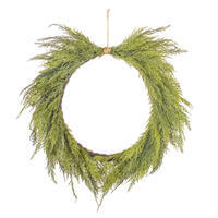 Vickerman Artificial Green Cedar Heart Wreath