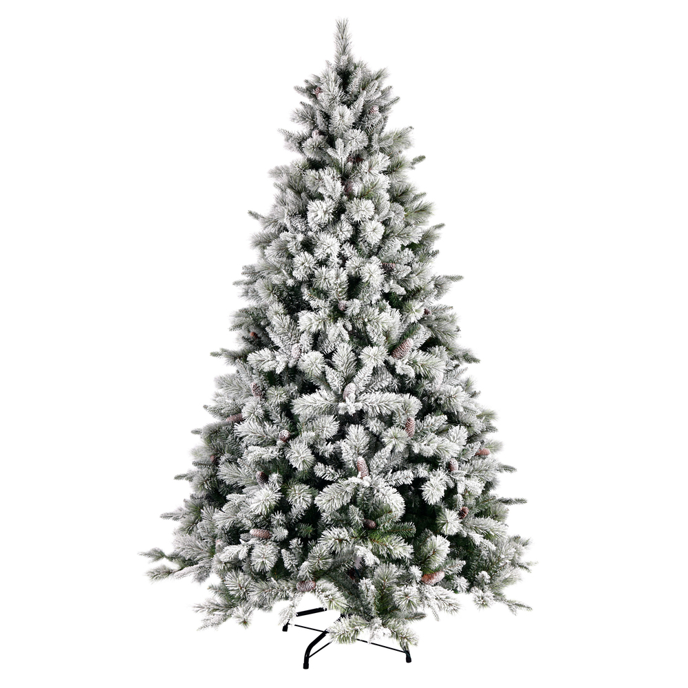 Vickerman Flocked Ellis Pine Artificial Christmas Tree