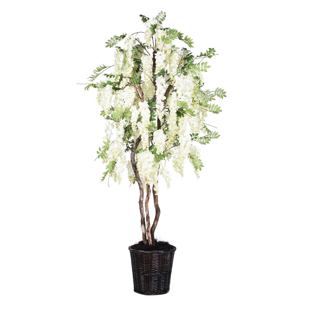 7' White Wisteria Deluxe