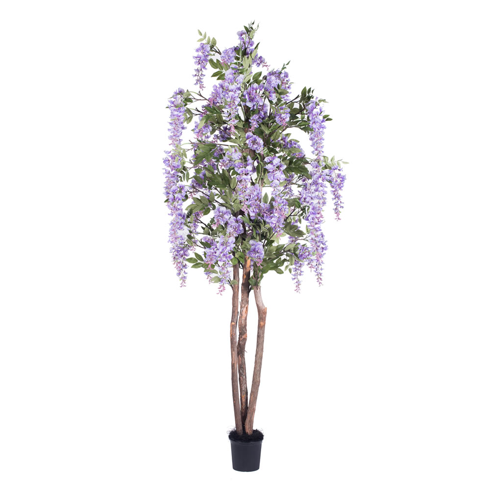 Vickerman Artificial White Wisteria Deluxe