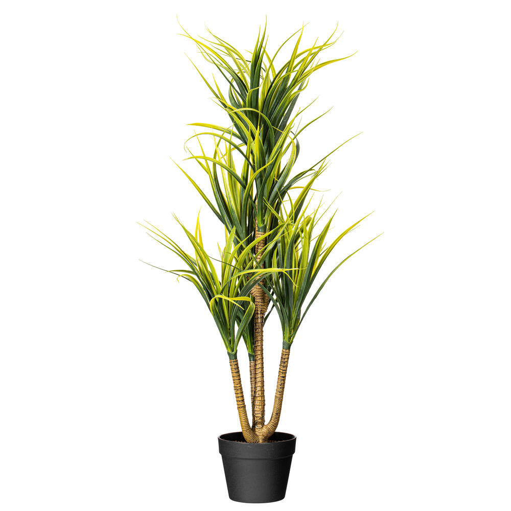 40" Plastic Green Yucca w/Pot