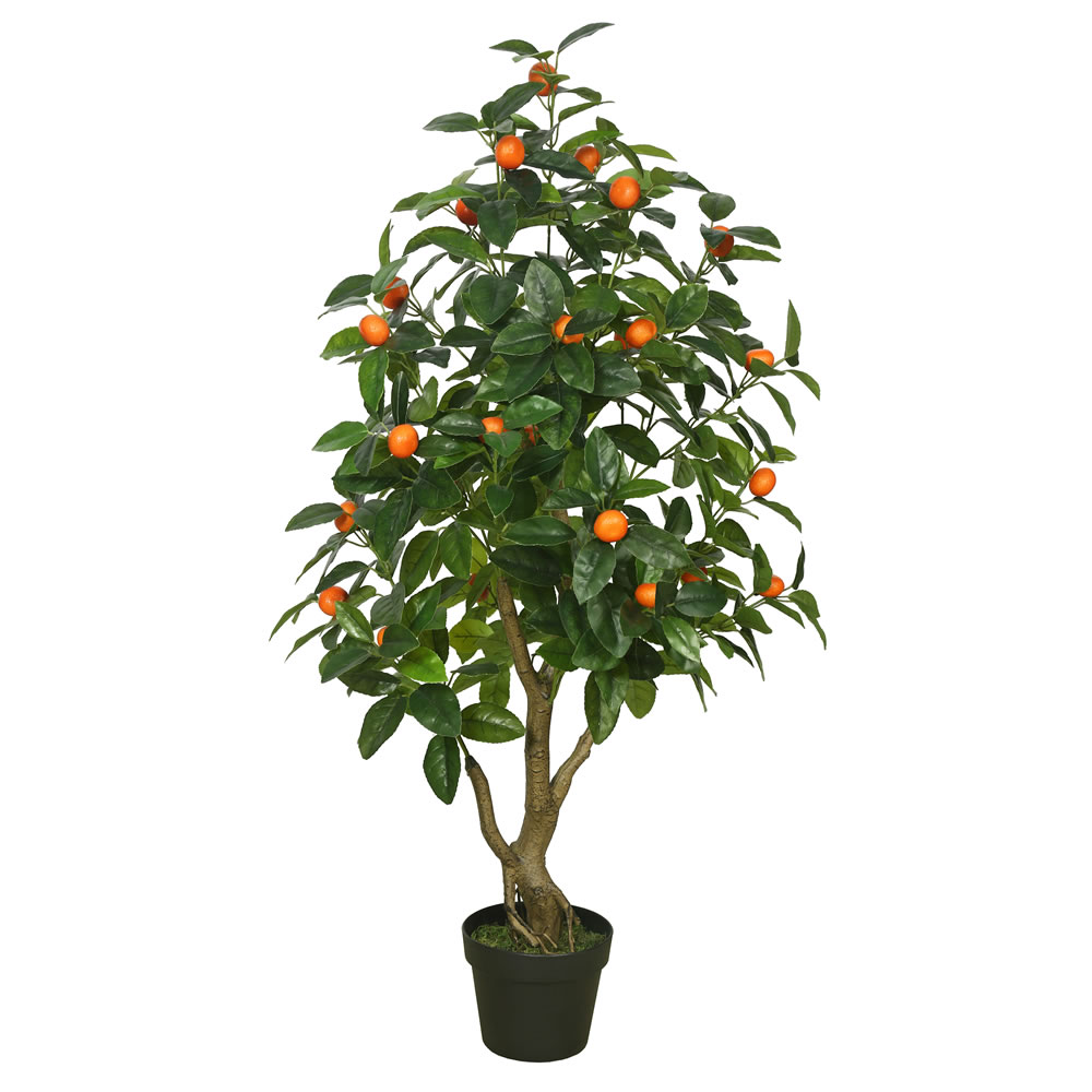 Vickerman Artificial Green and Orange Real Touch Orange Tree