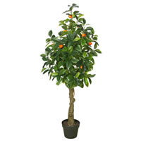 Vickerman Artificial Green and Orange Real Touch Orange Tree