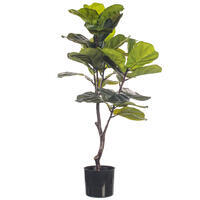 Vickermn Green Potted Real Touch Fiddle Leaf