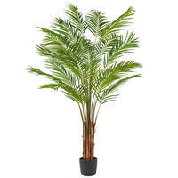 Vickerman Artificial Potted Giant Areca Palm Tree