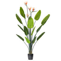 Vickerman Artificial Potted Bird of Paradise Palm Tree