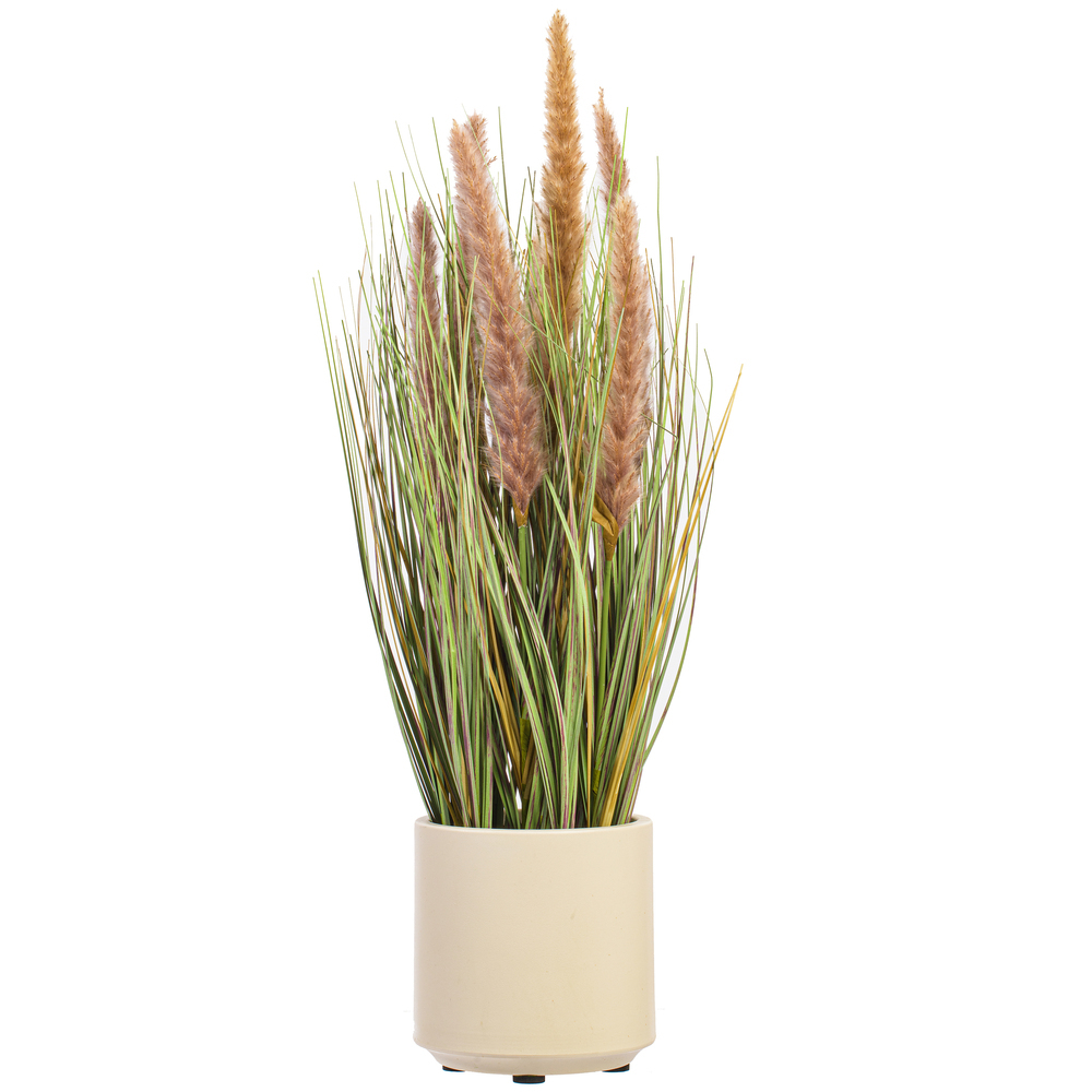 Vickerman Artificial Potted Grass with Pampas