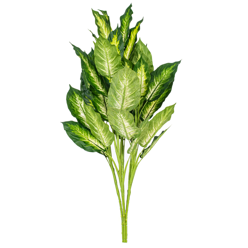 Vickerman Artificial Green and White Dieffenbachia Plant