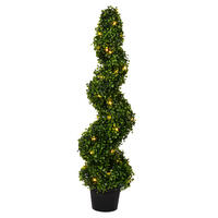 Vickerman Artificial Boxwood Spiral In Pot UV