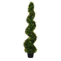 Vickerman Artificial Boxwood Spiral In Pot UV