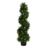 Vickerman Artificial Cedar Spiral Topiary In Pot UV