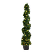 Vickerman Artificial Cedar Spiral Topiary In Pot UV