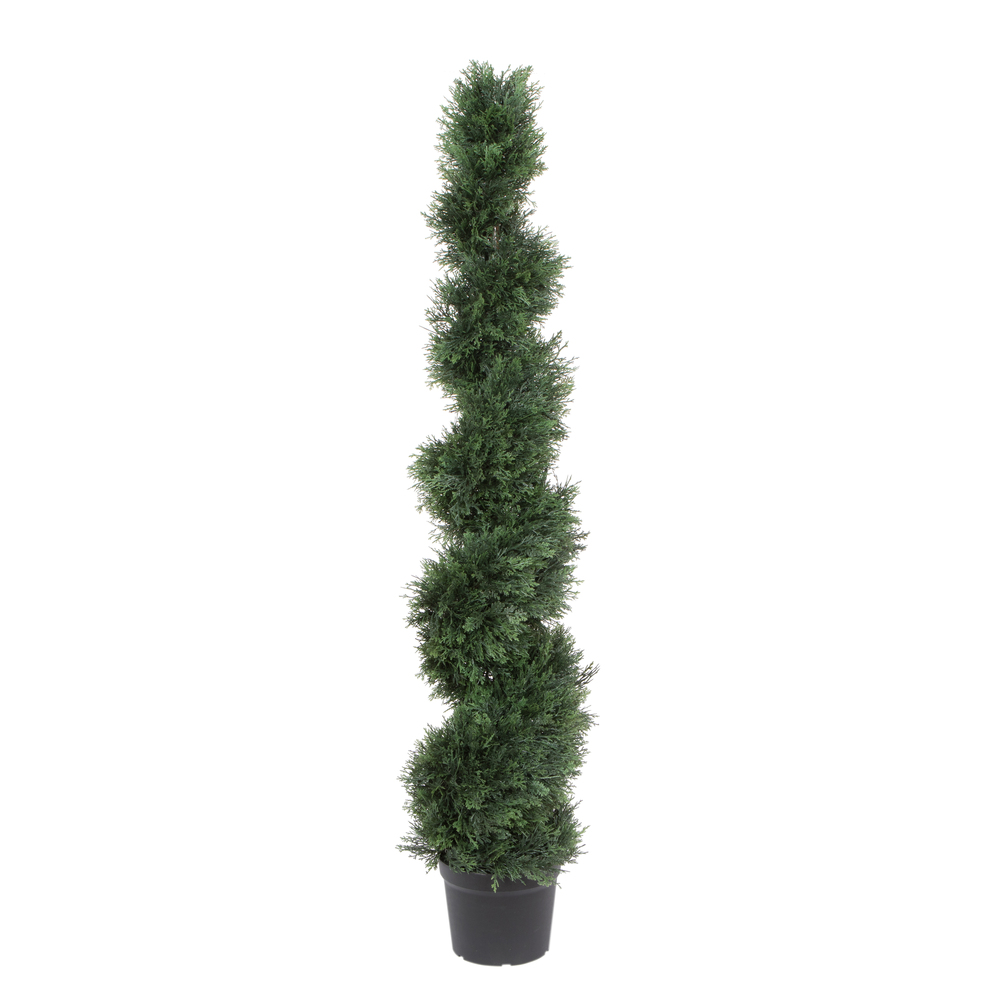 Vickerman Artificial Cedar Spiral Topiary In Pot UV