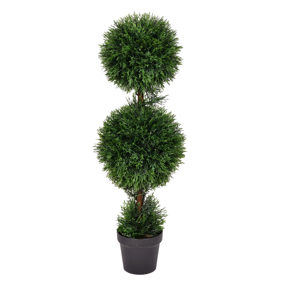 Vickerman Artificial Cedar Ball Topiary In Pot UV