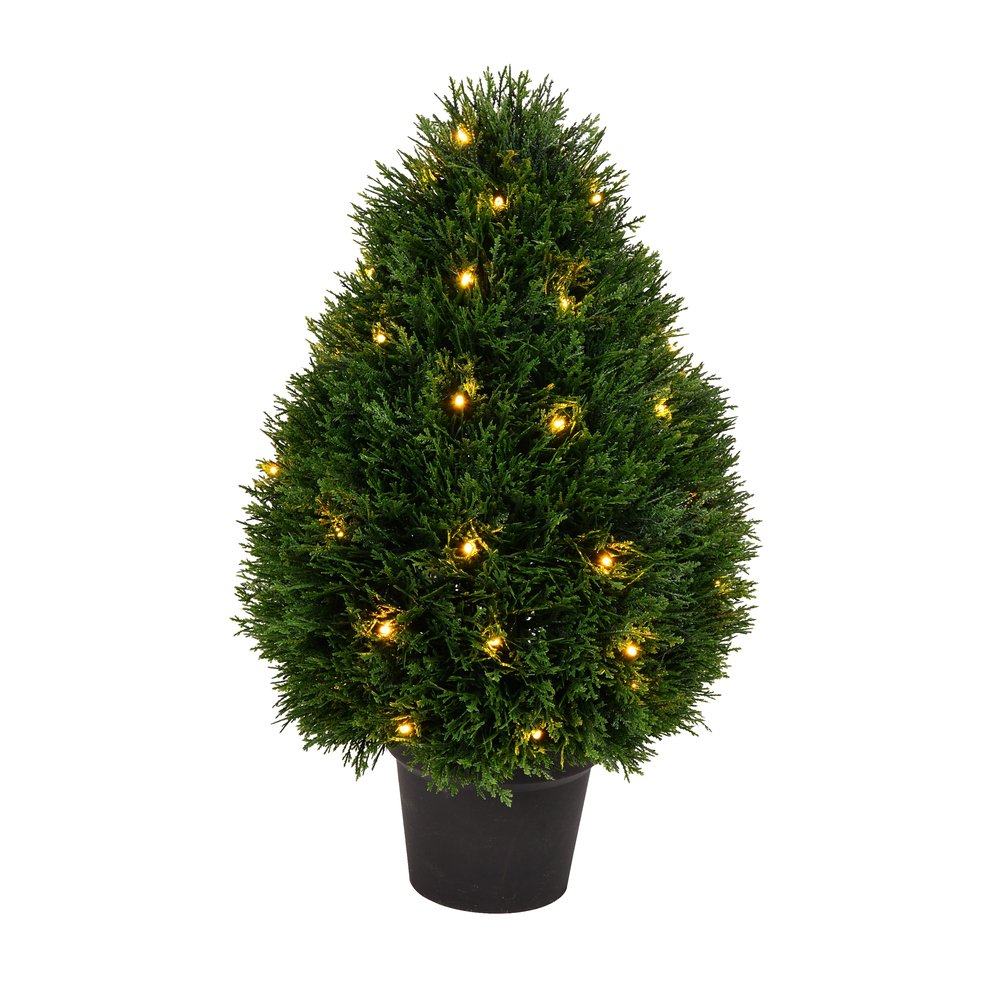 Vickerman Cedar Teardrop Shaped Bush