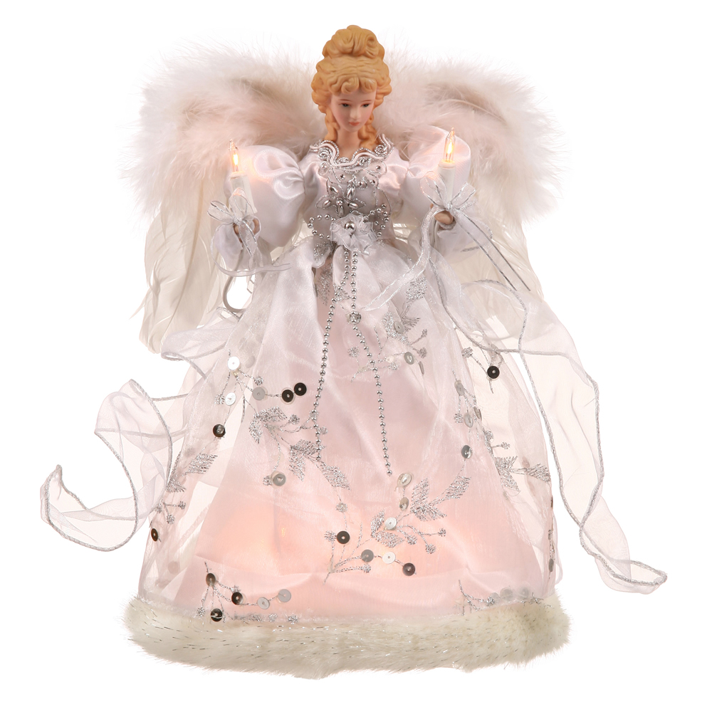 Vickerman Angel Lighted Tree Topper Fiber Optic