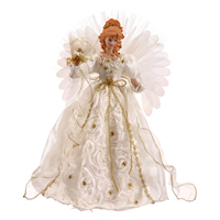 Vickerman Angel Lighted Tree Topper Fiber Optic