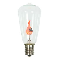 ST40 Clr Flicker Flm E17 Bulb/1Watt 10pk