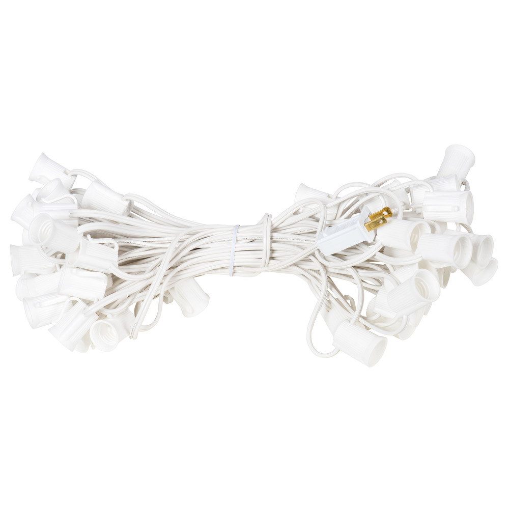 Vickerman C9 Sockets on White Wire