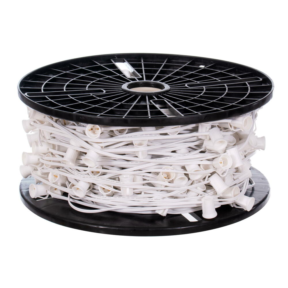 Vickerman C9 Sockets on White Wire