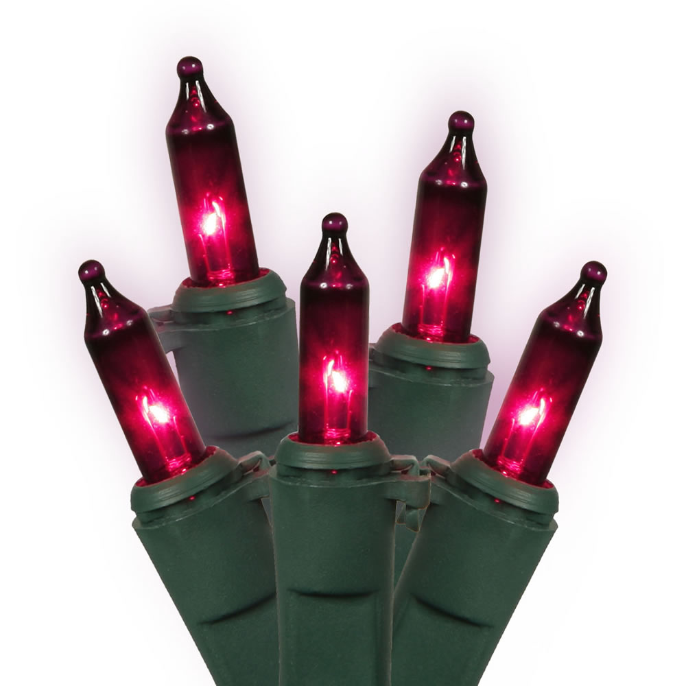 Vickerman Christmas Mini Light Set 46' on Green Wire