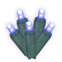 Vickerman Single Mold Wide Angle Green Wire LED Christmas light set