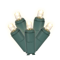 Vickerman Single Mold Wide Angle Green Wire LED Christmas light set