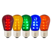 Vickerman S14 LED Transparent Plastic Bulbs